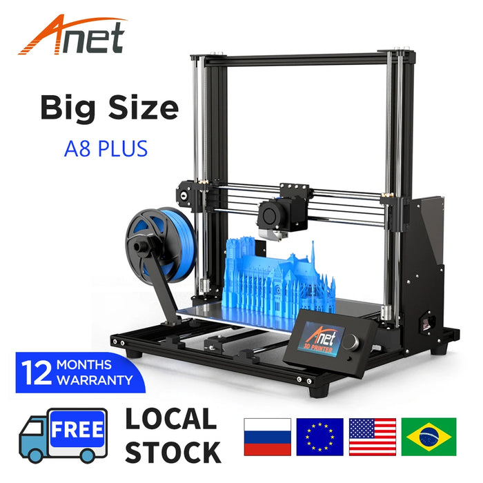 Anet 3D Printer A8 A8 Plus DIY Kit  High precision Desktop Imprimante 3D Printing Kit With Marlin Open Source