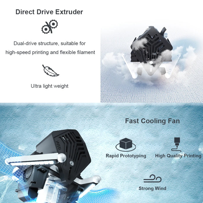 FLSUN V400 3D Printer Delta FDM 400mm/s Fast Printing Size 300x410mm All Metal Direct Drive Extrude 300℃ Nozzle Auto Leveling