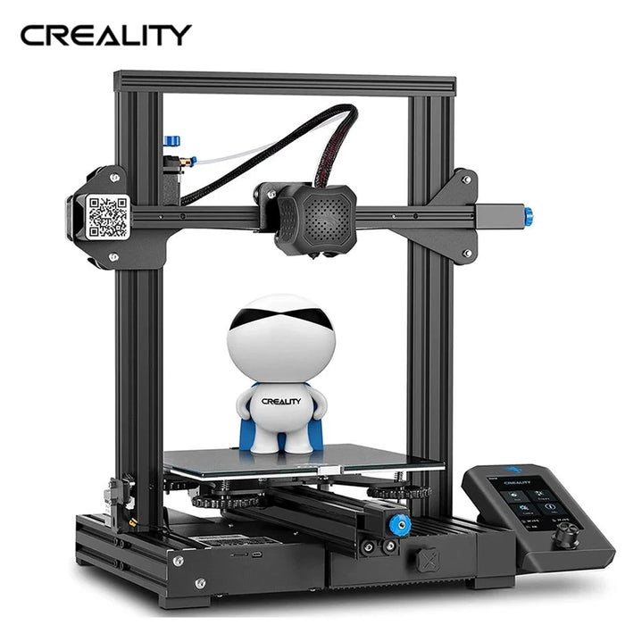 Creality Ender-3 V2 3D Printer Kit Silent TMC2208 Stepper Motor Drivers 4.3 Inch UI Lcd Carborundum Glass Bed Resume Printing