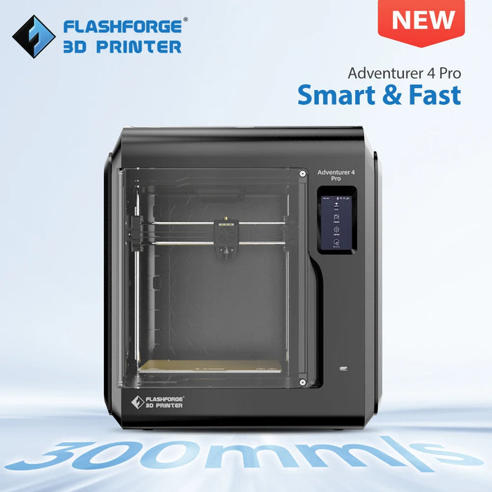 Flashforge Upgrade 3D Printer Adventurer 4 Pro Faster 300mm/s FDM 3d Printer with Hardened Nozzle Kit 30-Point Auto Leveling